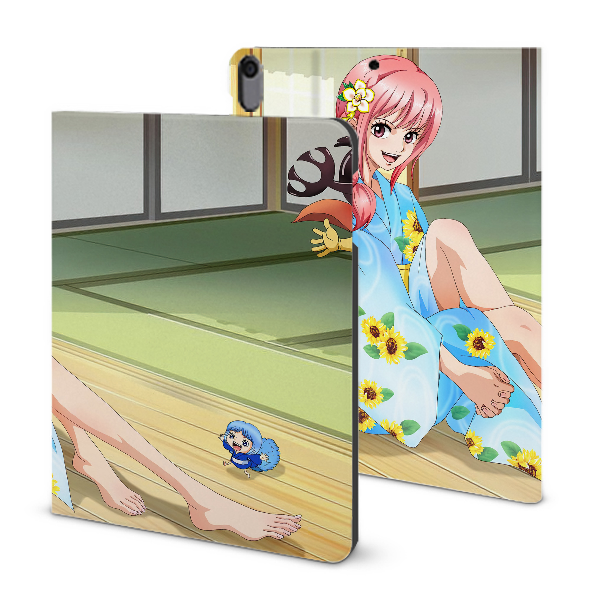 （画像用） ワンピース ONE PIECE IPad ケース ブック型 PUレザー TPU 耐衝撃 軽量 薄型 ペン収納なし 全面保護 IPad 各モデル対応